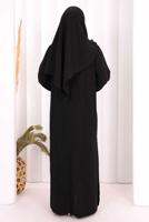 Hijab clothing BLACK SHAWL DETAILED PANTSUIT T 4108