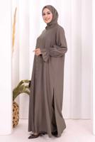 Hijab clothing BEIGE SHAWL DETAILED PANTSUIT T 4108