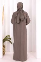 Hijab clothing BEIGE SHAWL DETAILED PANTSUIT T 4108