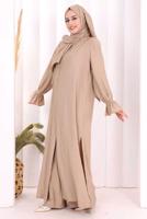Hijab clothing MINK SHAWL DETAILED PANTSUIT T 4108