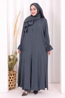 Hijab clothing GREY SHAWL DETAILED PANTSUIT T 4108