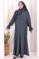 Hijab clothing GREY SHAWL DETAILED PANTSUIT T 4108