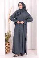 Hijab clothing GREY SHAWL DETAILED PANTSUIT T 4108