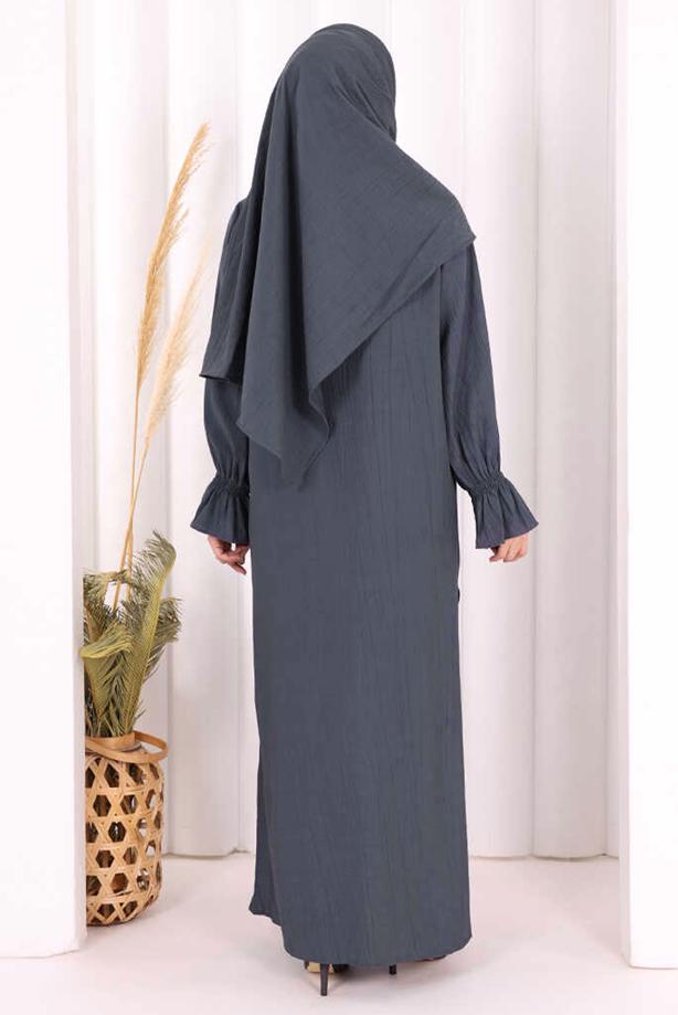 Hijab clothing GREY SHAWL DETAILED PANTSUIT T 4108 - TRENDTESETTÜR