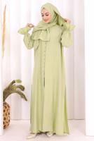 Hijab clothing GREEN SHAWL DETAILED PANTSUIT T 4108