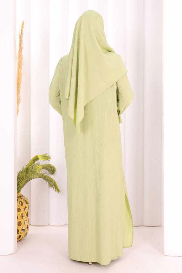 Hijab clothing GREEN SHAWL DETAILED PANTSUIT T 4108 - TRENDTESETTÜR