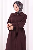 Hijab clothing PLUM BELTED PANTSUIT T 4707