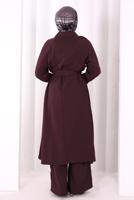 Hijab clothing PLUM BELTED PANTSUIT T 4707