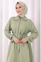 Hijab clothing GREEN BELTED PANTSUIT T 4707