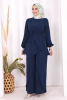 Hijab clothing NAVY BLUE TIED PANTSUIT T 4968
