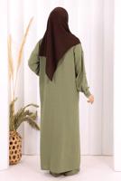 Hijab clothing KHAKI LINEN PANTSUIT T 5108