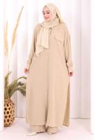 Hijab clothing MINK LINEN PANTSUIT T 5108