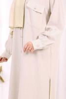Hijab clothing BEIGE LINEN PANTSUIT T 5108