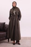 Tesettür giyim KAHVE FULAR DETAYLI MODAL TAKIM T 5817