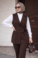 Vêtements hijab BRUN ENSEMBLE PANTALON NOUÉ T 7999