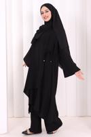 Hijab clothing BLACK TIED PANTSUIT T 8008