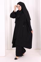 Hijab clothing BLACK TIED PANTSUIT T 8008