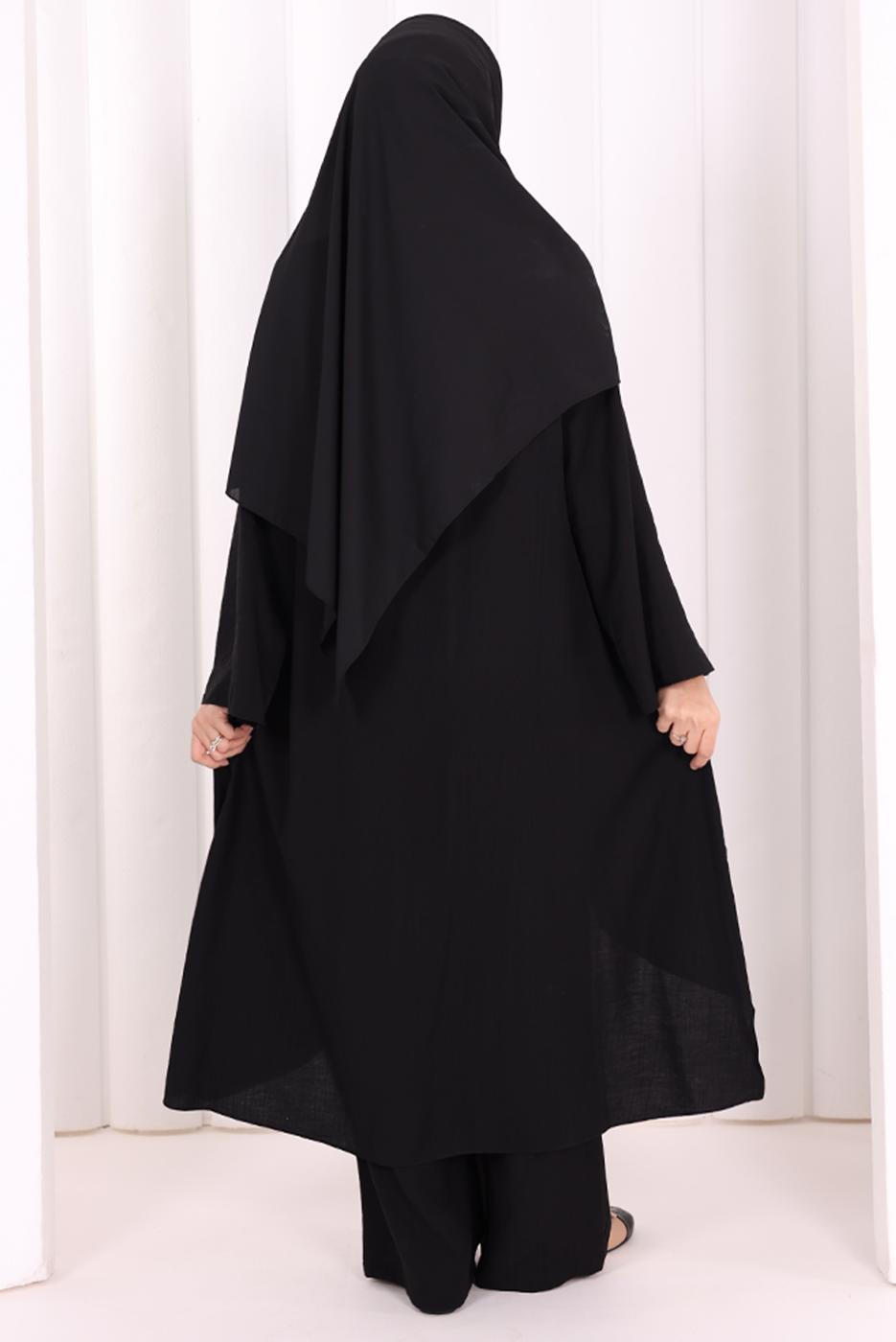 Hijab clothing BLACK TIED PANTSUIT T 8008
