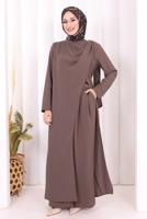 Hijab clothing MINK ASYMMETRIC CUT PANTSUIT T 8698