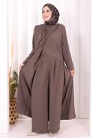 Hijab clothing MINK ASYMMETRIC CUT PANTSUIT T 8698