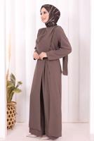 Hijab clothing MINK ASYMMETRIC CUT PANTSUIT T 8698