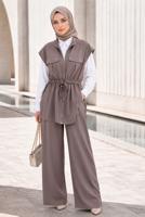 Vêtements hijab VISON ENSEMBLE PANTALON TAILLE SMOCKÉE T 9933