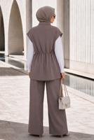 Vêtements hijab VISON ENSEMBLE PANTALON TAILLE SMOCKÉE T 9933