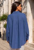 Tesettür giyim LACİVERT BONCUK İŞLEMELİ TUNİK T 9520