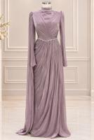 Vêtements hijab POURPRE ROBE DE SOIRÉE DRAPÉE T 4863