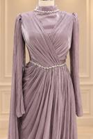 Vêtements hijab POURPRE ROBE DE SOIRÉE DRAPÉE T 4863