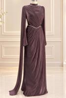 Vêtements hijab ROSE ROBE DE SOIRÉE DRAPÉE T 4863