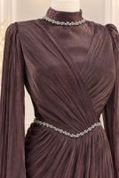 Vêtements hijab ROSE ROBE DE SOIRÉE DRAPÉE T 4863