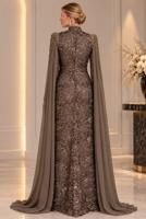 Vêtements hijab VISON ROBE DE SOIRÉE DÉTAIL CAPE T 9763