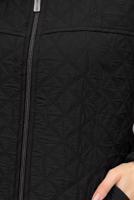 Hijab clothing BLACK HOODED QUILTED COAT T 8203