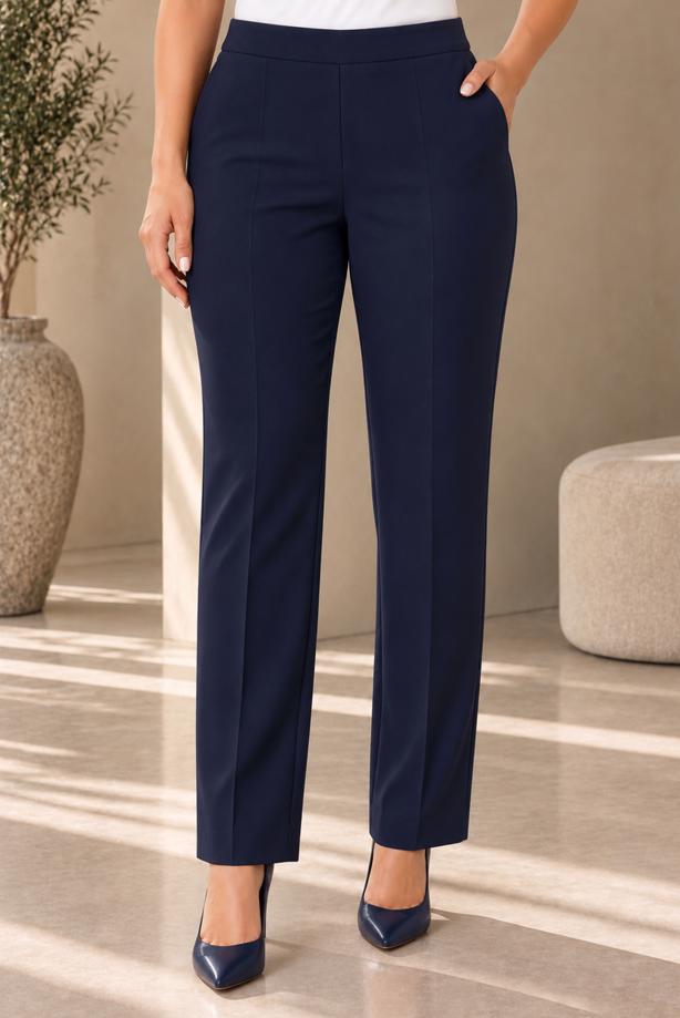 Hijab clothing NAVY BLUE STRAIGHT CUT PANTS T 2001 - TRENDTESETTÜR