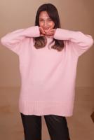 Tesettür giyim PEMBE TRİKO TUNİK T 0658