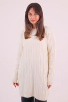 Hijab clothing ECRU CABLE KNIT KNITWEAR TUNIC T 9558