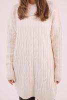 Hijab clothing ECRU CABLE KNIT KNITWEAR TUNIC T 9558