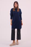 Hijab clothing NAVY BLUE CABLE KNIT KNITWEAR TUNIC T 9558