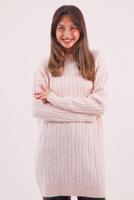 Hijab clothing POWDER CABLE KNIT KNITWEAR TUNIC T 9558