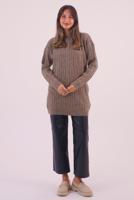 Hijab clothing MINK CABLE KNIT KNITWEAR TUNIC T 9558