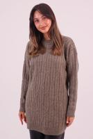 Hijab clothing MINK CABLE KNIT KNITWEAR TUNIC T 9558