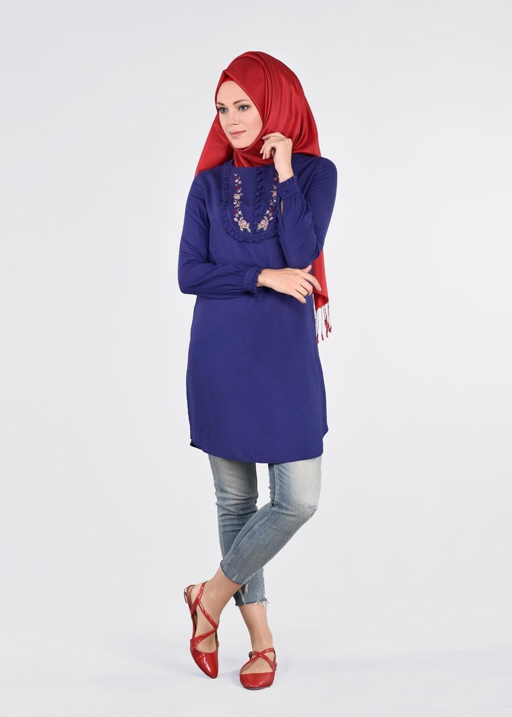 Tesettür giyim LACİVERT T 4515 New Doroty Tunik-Alv Fashion