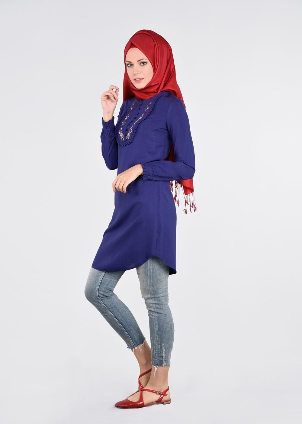 Tesettür giyim LACİVERT T 4515 New Doroty Tunik-Alv Fashion