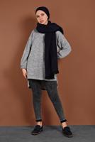 Hijab clothing GREY KNITWEAR TUNIC 5746-1