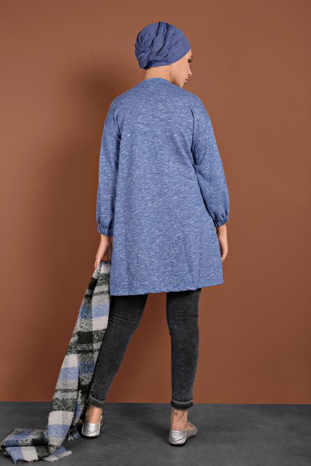 Hijab-Kleidung  KIRÇILLI ÖRME TUNİK 5746-1  - TRENDTESETTÜR