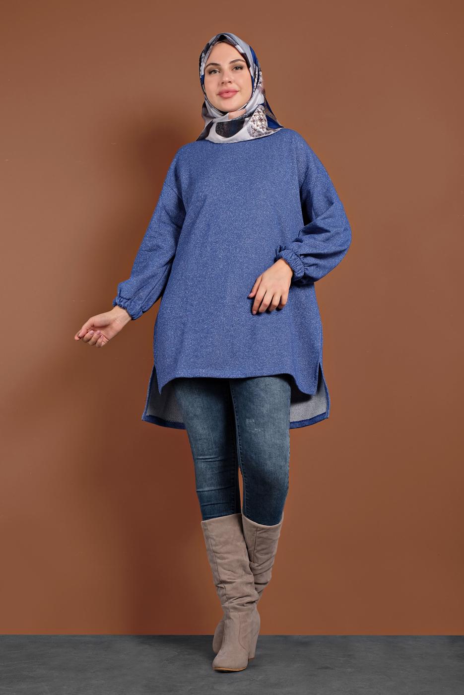 Vêtements hijab BLEU MARINE TUNIQUE 5746-1