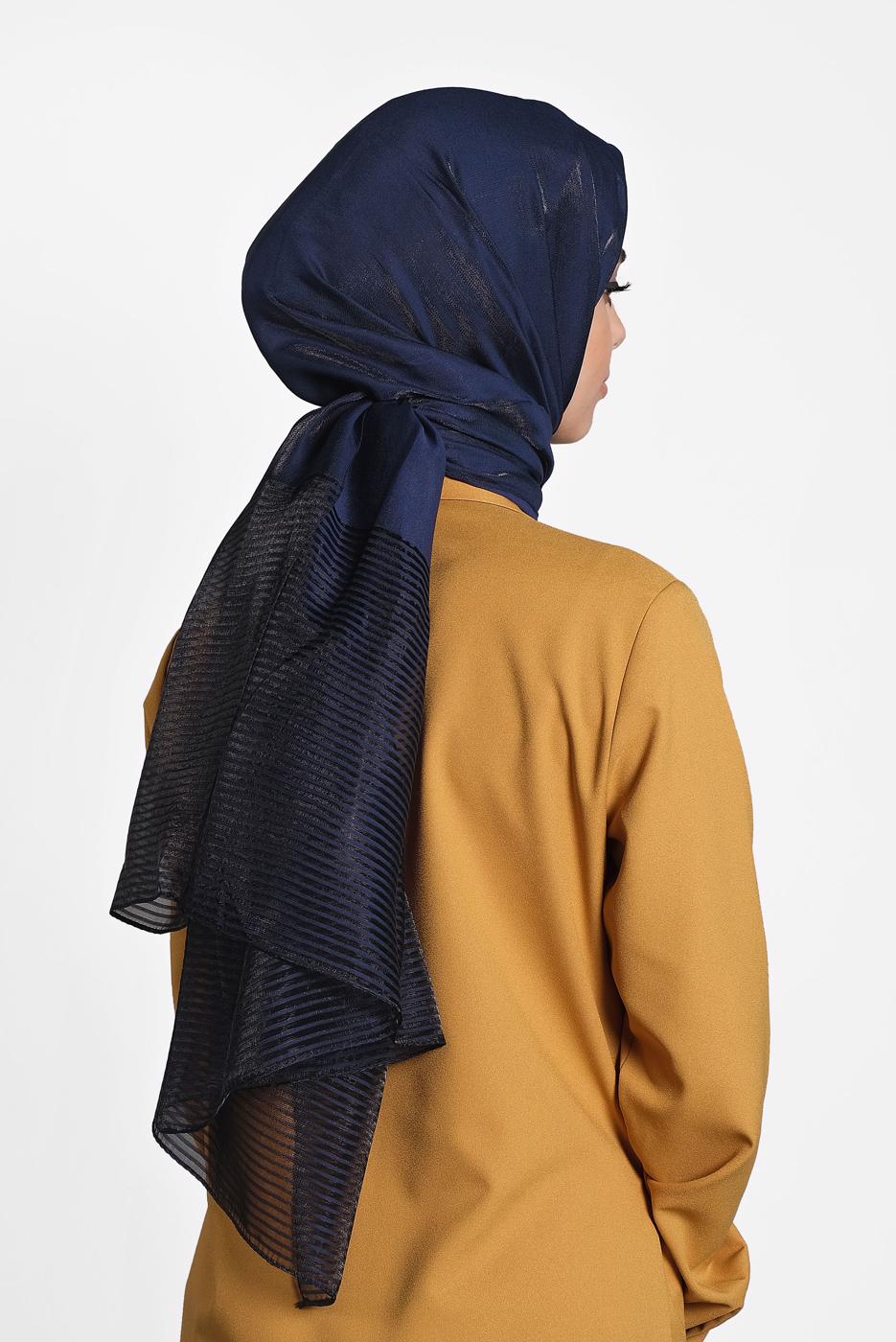 Tesettür giyim LACİVERT T 9973 ALVİNA PRENSES ŞAL