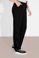 Tesettür giyim SİYAH ALVİNA PAMUKLU BELDEN BAĞLAMALI EŞOFMAN ALTI 70100