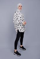 Vêtements hijab ÉCRU TUNIQUE À MOTIFS 50112-1 
